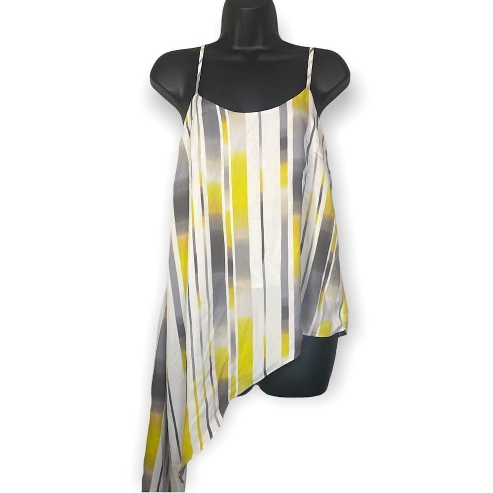 𝅺Strut & Bolt Striped Asymmetric Sleeveless Summer Tank Top